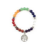 7 Chakra Tree of Life Beaded Bracelet - Hand-Selected Gemstone Bracelet for Everyday Wear, Crystal Energy Jewelry and Meaningful Gifting