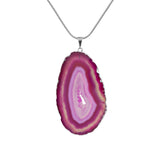 Banded Agate Slice Stone Pendant - Hand-Selected Gemstone Jewelry for Everyday Energy, Layered Styling and Meaningful Gifting
