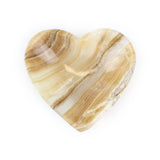 Sleek Black Amber Onyx Heart Bowl - Polished Crystal Charging Bowl for Cleansing Rituals, Jewelry Display and Spiritual Home Decor