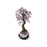 Purple Amethyst Bonsai Tree - Gemstone Tree of Life Decor for Home Energy, Desk Display and Crystal Gifting
