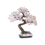 Purple Amethyst Bonsai Tree - Gemstone Tree of Life Decor for Home Energy, Desk Display and Crystal Gifting