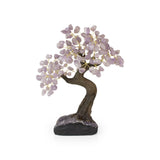 Purple Amethyst Bonsai Tree - Gemstone Tree of Life Decor for Home Energy, Desk Display and Crystal Gifting