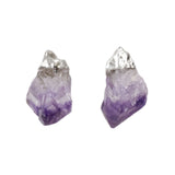 Purple Amethyst Stud Earrings - Hand-Selected Gemstone Piece for Crystal Display, Spiritual Home Decor and Memorable Gifting