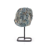 Blue Apatite on Stand - Statement Gemstone Display on Stand for Collector Decor, Meditation Spaces and High-Impact Gifting