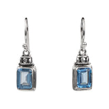 Blue Topaz Earrings - Hand-Selected Gemstone Piece for Crystal Display, Spiritual Home Decor and Memorable Gifting