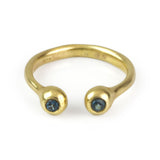 Blue Topaz Ring - Hand-Selected Gemstone Piece for Crystal Display, Spiritual Home Decor and Memorable Gifting