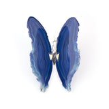 Banded Agate Blue Butterfly - Natural Geode Display Piece for Sparkling Home Decor, Collector Shelves and Crystal Gifting