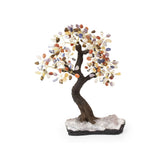 Chakra Bonsai Tree - Amethyst Gemstone Tree of Life Decor for Home Energy, Desk Display and Crystal Gifting