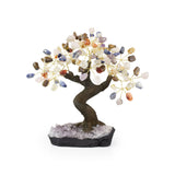 Chakra Bonsai Tree - Amethyst Gemstone Tree of Life Decor for Home Energy, Desk Display and Crystal Gifting