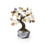 Chakra Bonsai Tree - Amethyst Gemstone Tree of Life Decor for Home Energy, Desk Display and Crystal Gifting