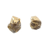 Golden Citrine Stud Earrings - Hand-Selected Gemstone Piece for Crystal Display, Spiritual Home Decor and Memorable Gifting