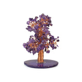 Purple Amethyst and Agate Copper Tree - Gemstone Tree of Life Decor for Home Energy, Desk Display and Crystal Gifting