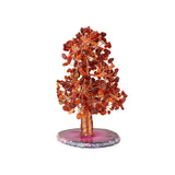 Warm Carnelian and Agate Copper Tree - Gemstone Tree of Life Decor for Home Energy, Desk Display and Crystal Gifting