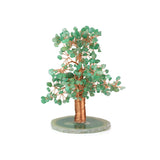 Banded Jade and Agate Copper Tree - Gemstone Tree of Life Decor for Home Energy, Desk Display and Crystal Gifting