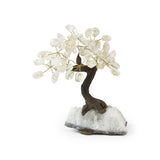 Crystal Quartz Bonsai Tree - Gemstone Tree of Life Decor for Home Energy, Desk Display and Crystal Gifting