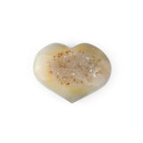 Banded Druzy Agate Heart - Polished Gemstone Heart for Love-Inspired Decor, Crystal Display and Meaningful Gifting