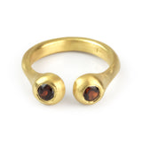 Garnet Ring - Polished Gemstone Heart for Love-Inspired Decor, Crystal Display and Meaningful Gifting