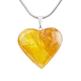 Golden Healer Heart Pendant - Hand-Selected Gemstone Jewelry for Everyday Energy, Layered Styling and Meaningful Gifting