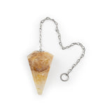 Golden Healer Pendulum - Hand-Selected Gemstone Piece for Crystal Display, Spiritual Home Decor and Memorable Gifting