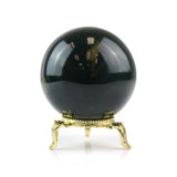 Banded Green Agate Sphere - Statement Gemstone Display on Stand for Collector Decor, Meditation Spaces and High-Impact Gifting