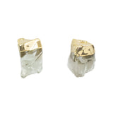 Purple Green Amethyst Stud Earrings - Polished Gemstone Heart for Love-Inspired Decor, Crystal Display and Meaningful Gifting