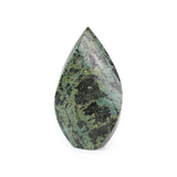 Earth-Toned Green Zebra Jasper Flame - Hand-Selected Gemstone Piece for Crystal Display, Spiritual Home Decor and Memorable Gifting