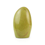 Green Opal Cut Base - Statement Gemstone Display on Stand for Collector Decor, Meditation Spaces and High-Impact Gifting