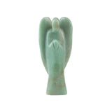Clear Crystal Green Quartz Angel - Polished Gemstone Heart for Love-Inspired Decor, Crystal Display and Meaningful Gifting