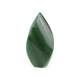 Clear Crystal Green Quartz Flame - Polished Gemstone Heart for Love-Inspired Decor, Crystal Display and Meaningful Gifting