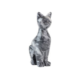 Sleek Black Grey Onyx Cat - Hand-Selected Gemstone Piece for Crystal Display, Spiritual Home Decor and Memorable Gifting