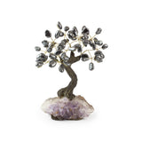 Mirror-Polished Hematite Bonsai Tree - Gemstone Tree of Life Decor for Home Energy, Desk Display and Crystal Gifting