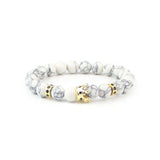 Howlite Crown Beaded Bracelet - Hand-Selected Gemstone Bracelet for Everyday Wear, Crystal Energy Jewelry and Meaningful Gifting