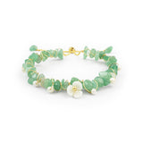 Polished Green Jade Flower Bracelet - Hand-Selected Gemstone Bracelet for Everyday Wear, Crystal Energy Jewelry and Meaningful Gifting