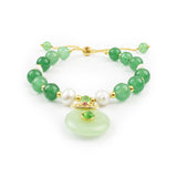 Polished Green Jade Lucky Charm Bracelet - Hand-Selected Gemstone Bracelet for Everyday Wear, Crystal Energy Jewelry and Meaningful Gifting