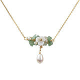 Polished Green Jade Flower Necklace - Hand-Selected Gemstone Jewelry for Everyday Energy, Layered Styling and Meaningful Gifting