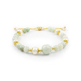 Polished Green Jade Rose Charm Bracelet - Hand-Selected Gemstone Bracelet for Everyday Wear, Crystal Energy Jewelry and Meaningful Gifting