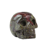 Earth-Toned Jasper Skull - Carved Gemstone Skull for Bold Crystal Decor, Collector Display and Statement Gifting