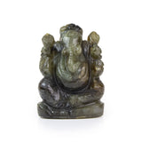 Flashy Labradorite Ganesha Statue - Hand-Selected Gemstone Piece for Crystal Display, Spiritual Home Decor and Memorable Gifting