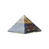 Deep Blue Lapis Lazuli Resin Pyramid - Polished Crystal Pyramid for Energy Decor, Meditation Display and Collector-Worthy Gifting