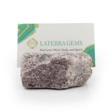 Lepidolite Card Holder - Polished Gemstone Heart for Love-Inspired Decor, Crystal Display and Meaningful Gifting