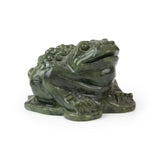 Polished Green Lucky Jade Frog - Polished Gemstone Heart for Love-Inspired Decor, Crystal Display and Meaningful Gifting