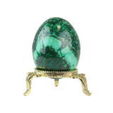 Deep Green Banded Malachite Egg - Polished Gemstone Heart for Love-Inspired Decor, Crystal Display and Meaningful Gifting