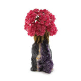 Soft Pink Rose Quartz Cluster Tree - Gemstone Tree of Life Decor for Home Energy, Desk Display and Crystal Gifting