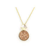 Druzy Round Necklace - Hand-Selected Gemstone Jewelry for Everyday Energy, Layered Styling and Meaningful Gifting