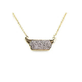 Mirror-Polished Hematite Druzy Necklace - Hand-Selected Gemstone Jewelry for Everyday Energy, Layered Styling and Meaningful Gifting