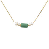 Polished Green Jade Pearl Necklace - Hand-Selected Gemstone Jewelry for Everyday Energy, Layered Styling and Meaningful Gifting
