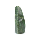 Polished Green Nephrite Jade Cut Base - Polished Gemstone Heart for Love-Inspired Decor, Crystal Display and Meaningful Gifting