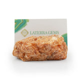 Sunlit Orange Calcite Card Holder - Natural Crystal Specimen for Collector Display, Energy Decor and Meaningful Gifting