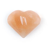 Luminous Orange Selenite Heart - Polished Gemstone Heart for Love-Inspired Decor, Crystal Display and Meaningful Gifting