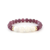 Soft Pink Pink Tourmaline and Rose Quartz Beaded Bracelet - Hand-Selected Gemstone Bracelet for Everyday Wear and Crystal Energy Jewelry